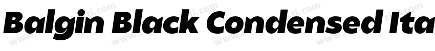 Balgin Black Condensed Italic字体转换